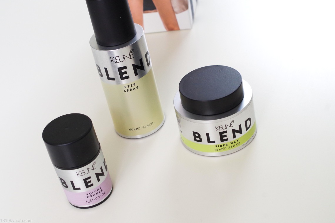 Keune blend, Fiber wax, Prep spray, Volume powder, 1310bynora